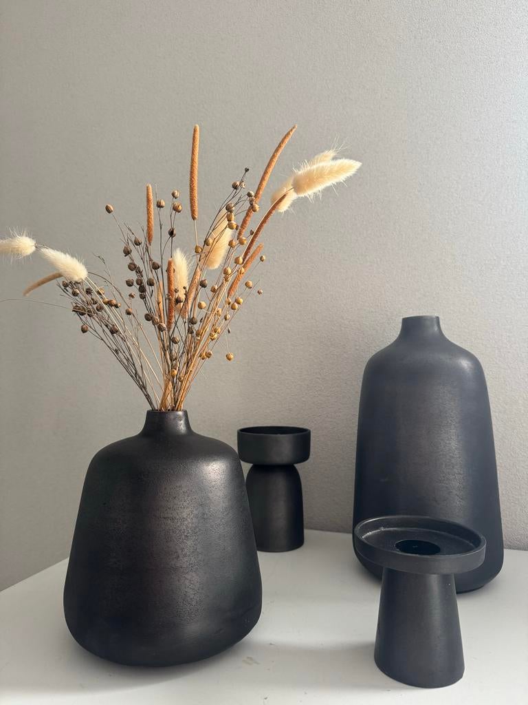 Set van vazen & kandelaars merk:Home Society-Woonaccessoires, Ophalen of Verzenden, Zo goed als nieuw