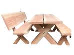 Douglas hout picknickbank, tafel, kruispoot tafel, banken, Hout@hameren.nl, Van hameren, Hertog van beijerenstraat 2a, Nieuw
