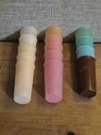 Tupperware bekers Hoogte 13cm Ø6,5cm, Ophalen of Verzenden, Zo goed als nieuw, Geel, Beker of Kan