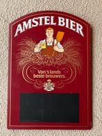 Prachtig houten Amstel bord, 49 x 34 cm, Verzamelen, Biermerken, Ophalen, Gebruikt, Reclamebord, Plaat of Schild, Amstel