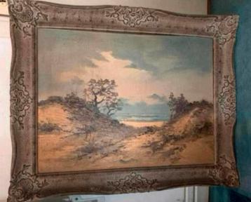 Schilderij Antiek schilderij van duin gezicht Wim Nefkens ? beschikbaar voor biedingen