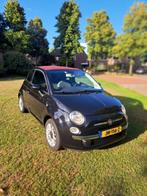 Fiat 500 1.2 AUT C 2014 Zwart, Auto's, 1242 cc, 4 cilinders, Leder en Stof, Zwart