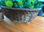 Rieten Mand - Decoratief & Functioneel, Gebruikt, Mand, Rond, Ophalen of Verzenden