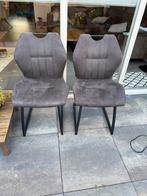 Stoelen van De Bommel Meubelen grijs 2x, Huis en Inrichting, Stoelen, Ophalen, Gebruikt, Grijs, Twee