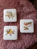3 sieraad doosjes bakjes van porselein. Delftsche huys wit, Antiek en Kunst, Ophalen of Verzenden