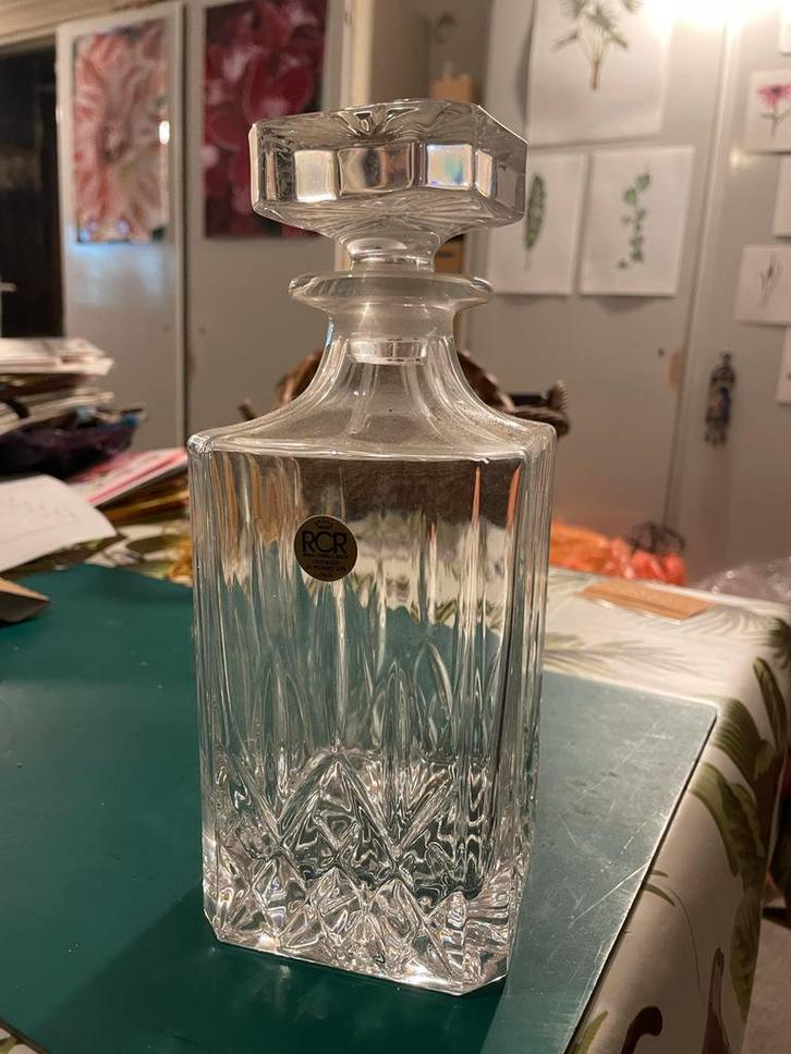 RCR Kristallen Karaf, Antiek en Kunst, Antiek | Glas en Kristal, Ophalen of Verzenden