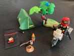 Playmobil kampeerder met motorfiets 5438, Ophalen of Verzenden, Zo goed als nieuw