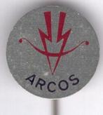 ARCOS handboog fabrikant blik speldje ( Y_132 ), Verzamelen, Verzenden, Zo goed als nieuw, Sport, Speldje of Pin