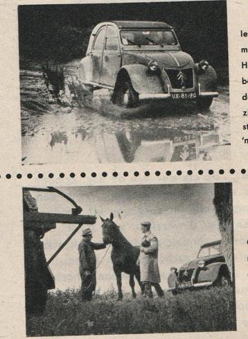 Retro reclame 1958 Citroën 2CV Eend auto paard dierenarts  beschikbaar voor biedingen