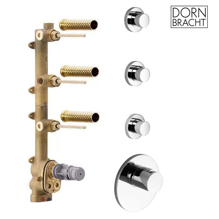 Dornbracht xTOOL thermostaatmodule met 3 stopkranen, Doe-het-zelf en Verbouw, Sanitair, Nieuw, Kraan, Chroom, Ophalen of Verzenden