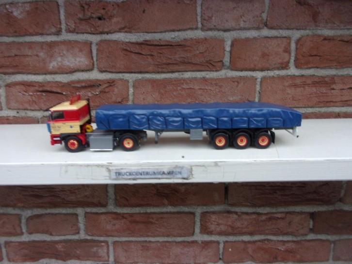 Tekno  Daf  2800  met  vlakke  oplegger  van  Torben  Rafn., Hobby en Vrije tijd, Modelauto's | 1:50, Nieuw, Bus of Vrachtwagen