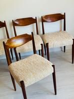 Set vintage Deense stoelen jaren 60, Ophalen, Vintage Deens midcentury, Zo goed als nieuw, Vier