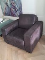 Prachtige zwart leren Fauteuil., Huis en Inrichting, Fauteuils, Ophalen, Gebruikt, 75 tot 100 cm, Modern