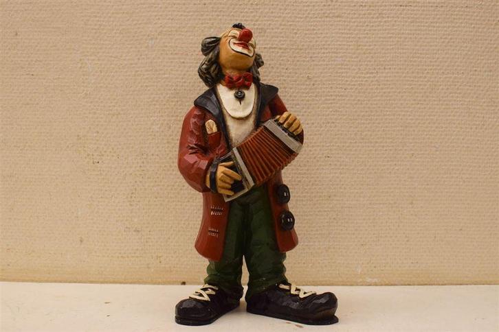 houten Beeld van een clown 48382, Verzamelen, Beelden en Beeldjes, Gebruikt, Mens, Ophalen of Verzenden