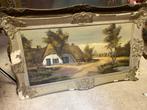 Oud Schilderij met Boerderij, Ophalen of Verzenden