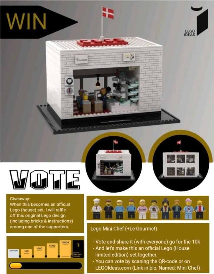 Lego ideas Mini Chef (+Le Gourmet), Kinderen en Baby's, Speelgoed | Duplo en Lego, Nieuw, Lego, Complete set, Ophalen