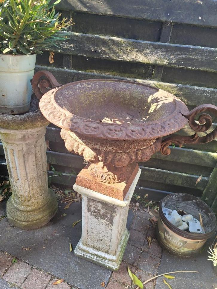 XL gietijzeren jardinière vintage foto 1 t/m 5, Tuin en Terras, Tuinvazen, Zo goed als nieuw, Ophalen
