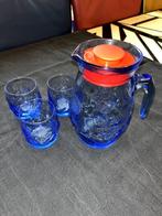 Mickey Mouse Kan + glazen, Ophalen, Mickey Mouse, Zo goed als nieuw, Servies