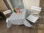 Leuke Balkonset - Tafel en 2 Stoelen, Ophalen, Gebruikt, Vierkant, Metaal