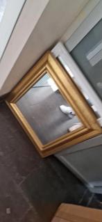 Spiegel met gouden rand, Minder dan 100 cm, Rechthoekig, Zo goed als nieuw, Ophalen