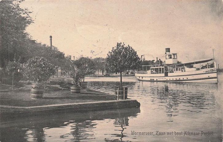 JL438 Wormerveer Zaan Alkmaar-Packet Boot 1912, Verzamelen, Ansichtkaarten | Nederland, Gelopen, Noord-Holland, Voor 1920, Verzenden