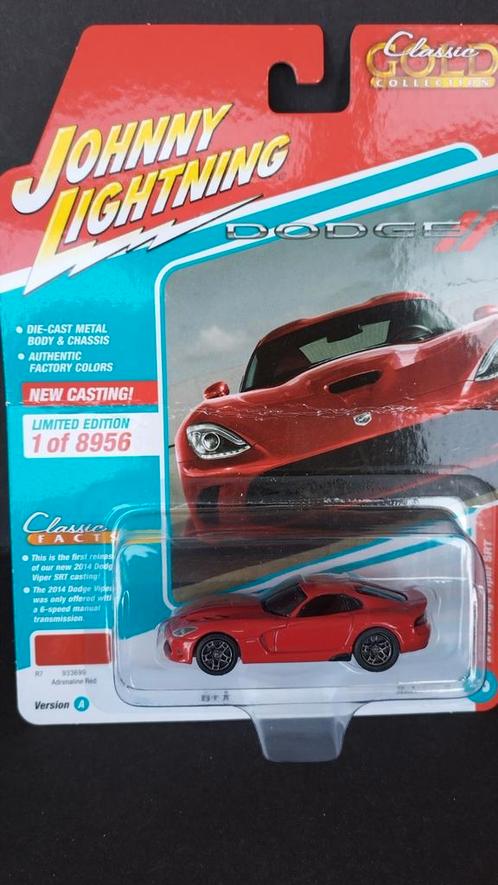 Dodge Viper Srt 2014 1:64 3inch Johnny Lightning Pol, Hobby en Vrije tijd, Modelauto's | Overige schalen, Zo goed als nieuw, Verzenden