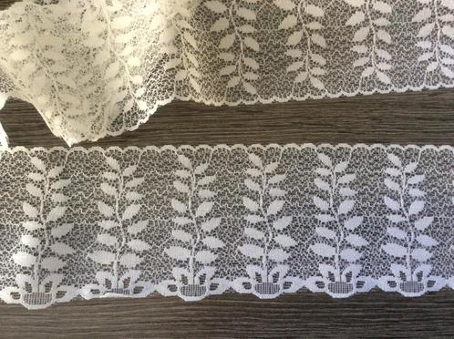Nr 709 ) Prachtig room wit tule kant 8 cm br. 10 m 6,00, Hobby en Vrije tijd, Naaien en Fournituren, Nieuw, Kant, Verzenden