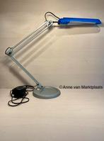 Vintage architectenlamp Lival blauw met voet, Ophalen of Verzenden, Gebruikt, Minder dan 50 cm