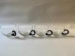 Art Deco Set van 4 Copier Leerdam bowl kopjes, Ophalen