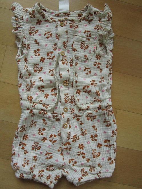 Hema - gebloemde zomer jumpsuit maat 80, Kinderen en Baby's, Babykleding | Maat 80, Zo goed als nieuw, Meisje, Broekje, Ophalen of Verzenden