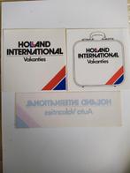 Drie stickers.  HOLLAND INTERNATIONAL VAKANTIES., Verzamelen, Stickers, Ophalen of Verzenden, Zo goed als nieuw