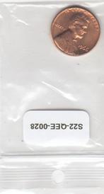 S22-QEE-0028-M50 United States 1 Cent UNC 1966 KM201, Postzegels en Munten, Munten | Amerika, Losse munt, Verzenden, Noord-Amerika