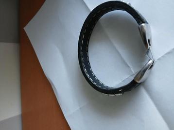 Herenarmband leer / staal beschikbaar voor biedingen