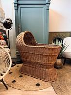 Rotan wieg ledikant babybedje webbing vintage riet boho, Kinderen en Baby's, Ophalen