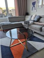 MADE | Haku Salontafel Rookglas en Messing, Huis en Inrichting, Tafels | Salontafels, Ophalen, 50 tot 100 cm, Rond, 50 tot 100 cm