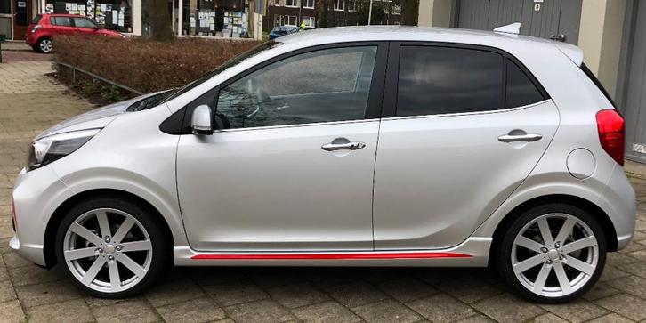 Kia Picanto 1.0 T (100 pk) GT-Line 09/2019 zilver metallic, Auto's, Kia, Particulier, Picanto, ABS, Airbags, Airconditioning, Bluetooth