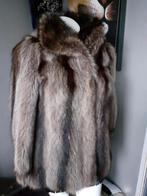 Vintage dikke echte bontjas bont jas bontmantel  M/L 40/42, Ophalen of Verzenden, Zo goed als nieuw, Maat 42/44 (L), Bruin