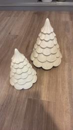Ceramiek kerstbomen 2 stuks, Ophalen of Verzenden, Zo goed als nieuw
