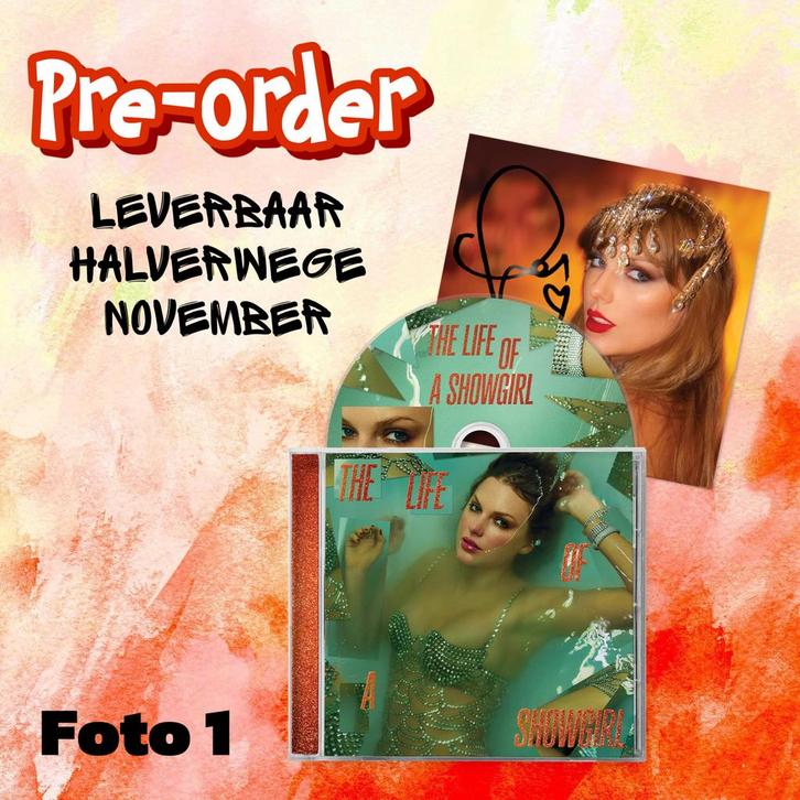 Taylor Swift Life of a Showgirl Signed CD Foto 1 gesigneerd, Cd's en Dvd's, Cd's | Pop, Zo goed als nieuw, 2000 tot heden, Ophalen of Verzenden