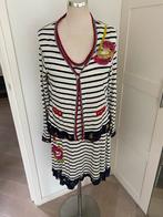 Zomerjurk Olivier Philips - gestreept met vestje maat 44, Kleding | Dames, Olivier Philips, Beige, Maat 42/44 (L), Ophalen of Verzenden