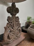 Lampenvoet oud hergebruikt hout India oosters sober sleets, Ophalen of Verzenden