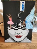 Orgineel stijlvol groot schilderij "Zielsreis", Ophalen