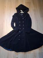 collectif heather quilten velvet hooded coat zwart, Kleding | Dames, Jassen | Zomer, Nieuw, Ophalen of Verzenden