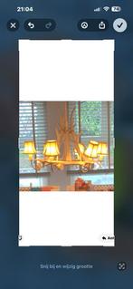 Mooie gewei hanglamp, Huis en Inrichting, Lampen | Kroonluchters, Ophalen, Zo goed als nieuw