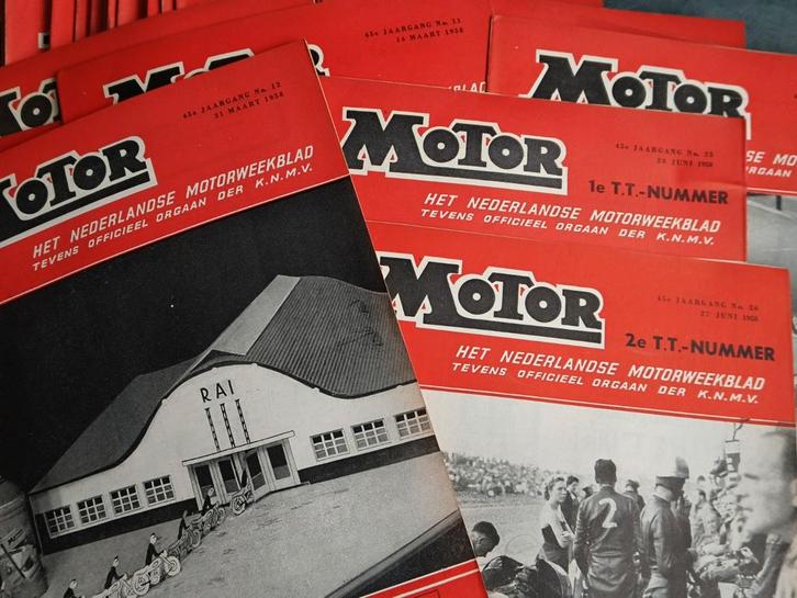 1958, RAI, TT ASSEN, MOTOR, COMPLETE JAARGANG., Verzamelen, Tijdschriften, Kranten en Knipsels, Tijdschrift, 1940 tot 1960, Ophalen of Verzenden