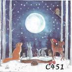 Servetten decoupage/bullet journal –onder de volle maan C451, Verzenden, Nieuw, Materiaal