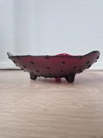 Vintage glazen schaal, Huis en Inrichting, Woonaccessoires | Schalen en Manden, Ophalen of Verzenden, Zo goed als nieuw, Rond
