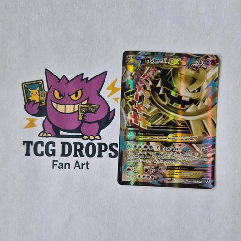 MSteelix EX 109/114 Steam Siege, Hobby en Vrije tijd, Verzamelkaartspellen | Pokémon, Zo goed als nieuw, Losse kaart, Ophalen of Verzenden