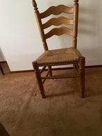 Houten stoel, Ophalen, Riet of Rotan, Bruin, Eén