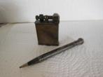 VINTAGE -  Aansteker + pen -  oud /verzilverd, Ophalen of Verzenden, Gebruikt, Aansteker